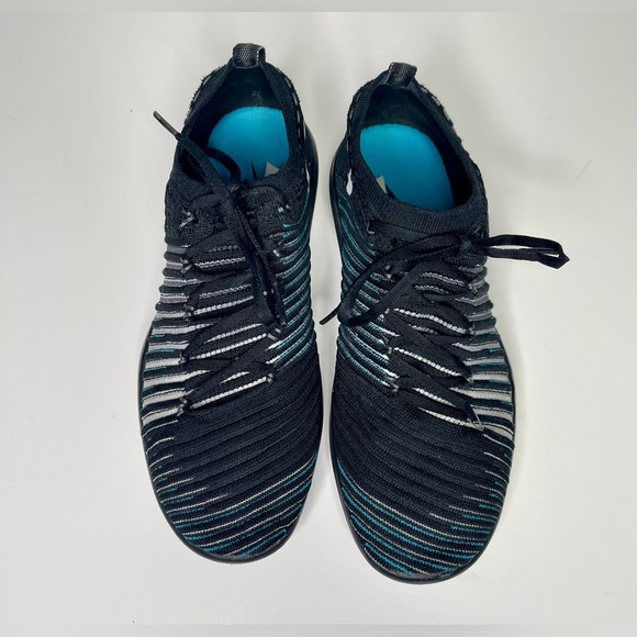 Nike Free Transformer Flyknit Running Shoe Size 7 Black / Blue - Picture 3 of 6